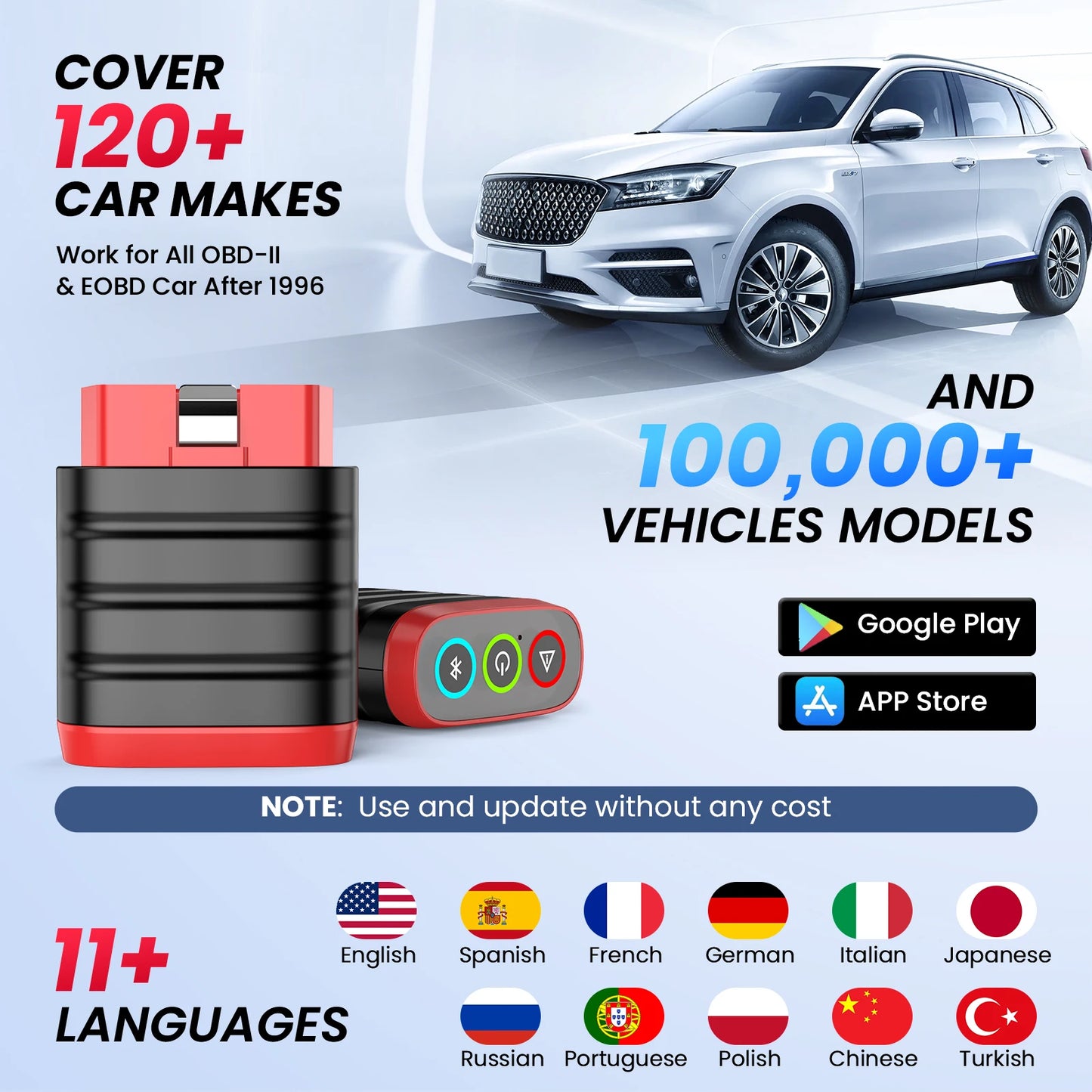 THINKCAR THINKDIAG Mini – Scanner OBD2 Bluetooth, Diagnostic Complet & Codes d’Erreur