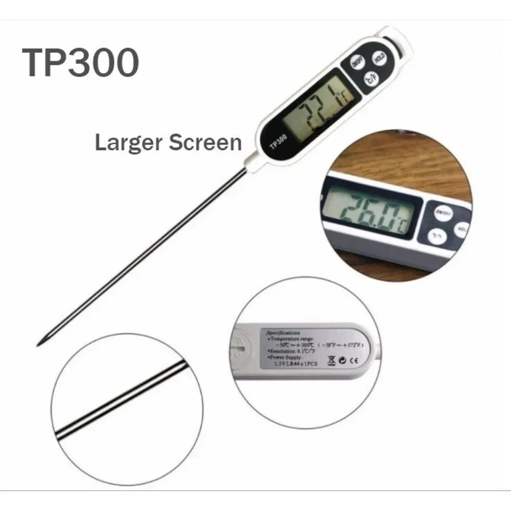 Thermomètre Alimentaire Digital TP300 - Sonde pour Viande, Eau, Huile & Cuisson