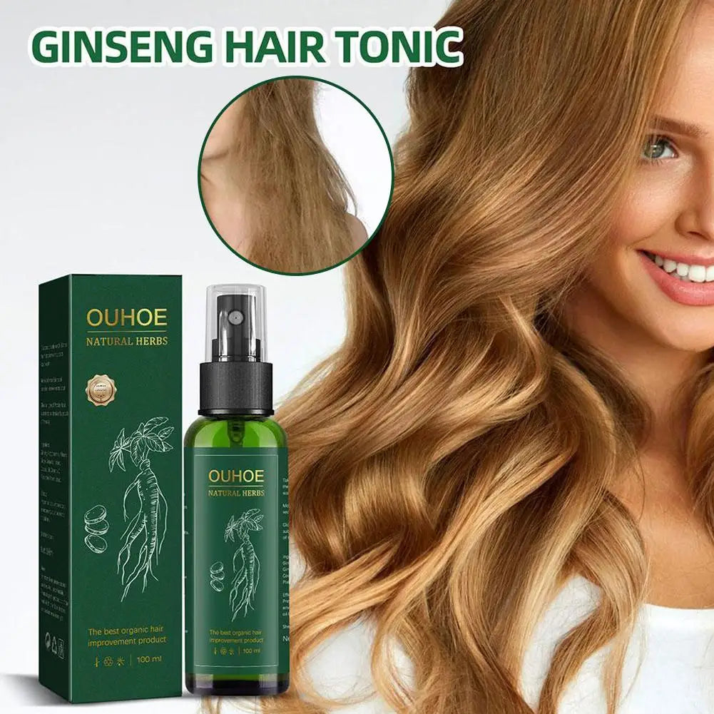 Sérum Capillaire au Ginseng – 2x100ml, Nourrit le Cuir Chevelu, Renforce et Répare les Cheveux