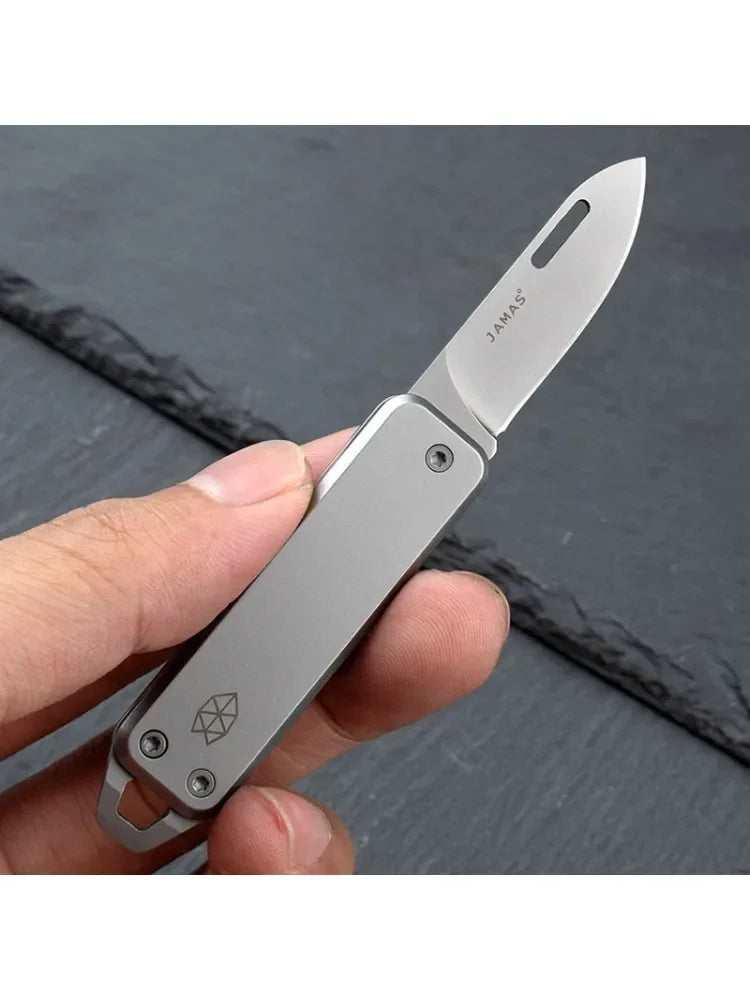 Couteau Pliant Multifonction en Acier Inoxydable - Compact, Portable, Porte-Clés, Couteau de Poche pour Extérieur & Maison