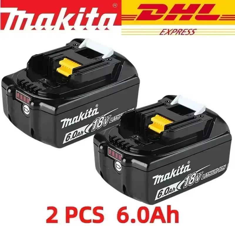 Batterie Makita 18V 6.0Ah - 100% Originale, Rechargeable, Compatible BL1830, BL1840, BL1850, BL1860B