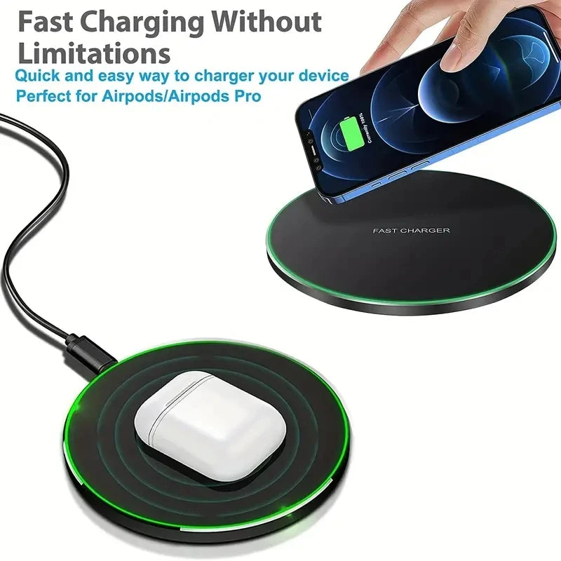Chargeur Sans Fil 30W - Station de Charge Rapide Induction pour iPhone 15/14/13/12 Pro Max, Samsung S23/S22, Xiaomi, Huawei