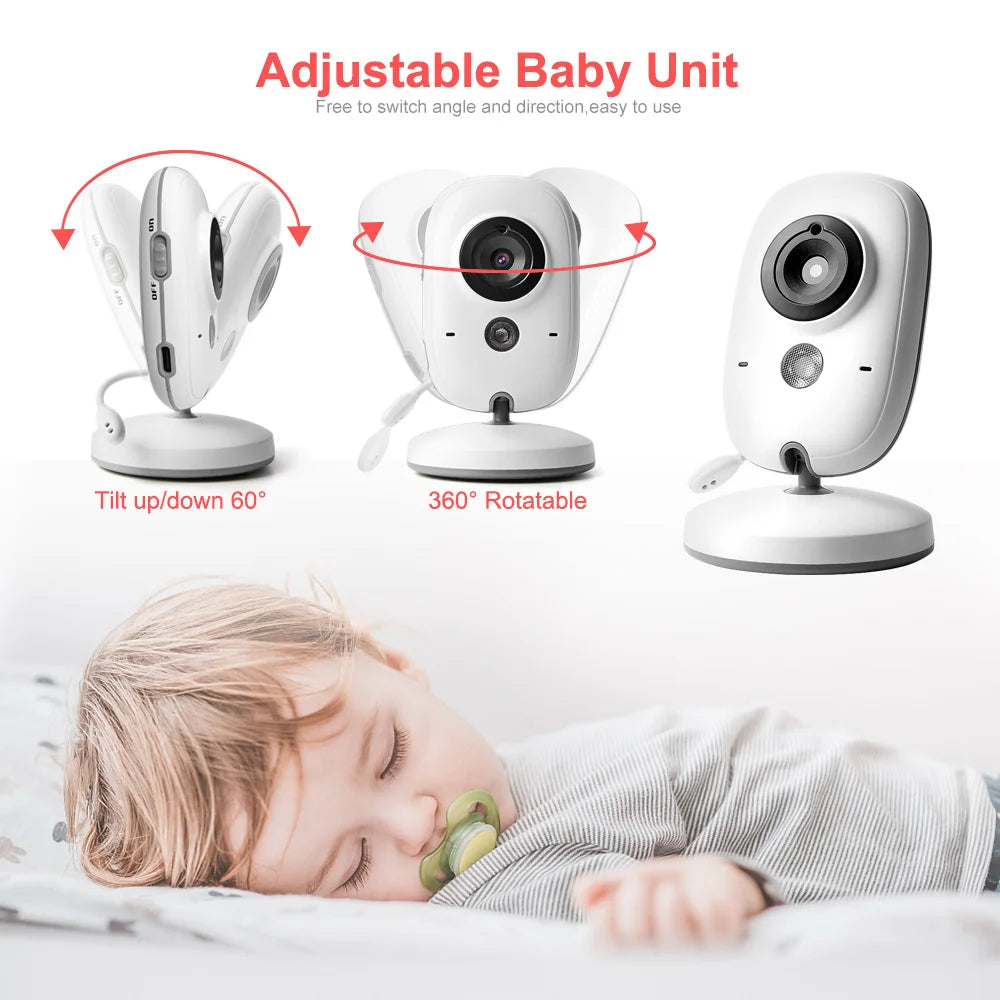 VB603 Moniteur Vidéo pour Bébé - Caméra de Surveillance Sans Fil 2.4G, Écran LCD 3.2", Audio Bidirectionnel, Vision Nocturne