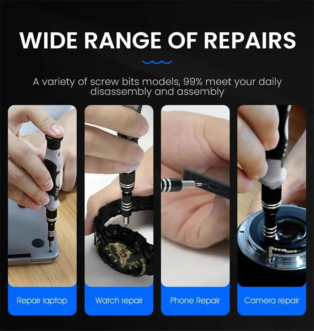 Kit Tournevis de Précision 115 en 1 – Outils Magnétiques Professionnels pour Réparation Électronique !