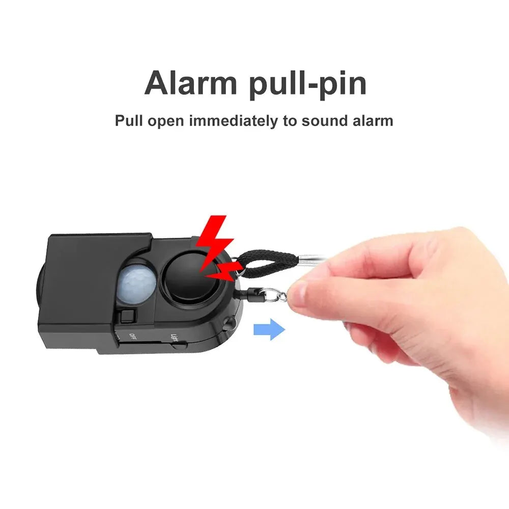 Alarme de Détection de Mouvement KERUI - Mini Alarme Portable 120dB, Sirène SOS & LED, Sécurité pour Voyage, Maison & Enfants