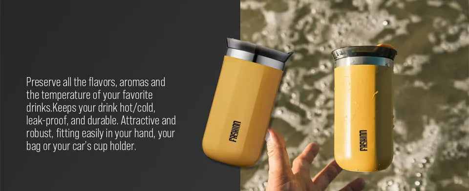 Bouteille Isotherme en Acier Inoxydable - Mug Thermique, Thermos pour Café, Eau & Boissons Chaudes/Froides, Anti-Fuite