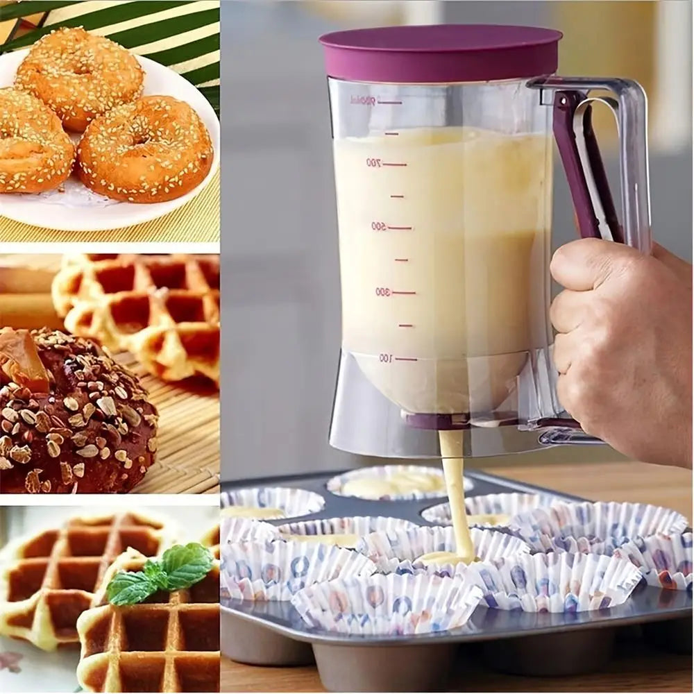Distributeur de Pâte Pliable – Idéal pour Pancakes, Cupcakes, Gaufres & Muffins