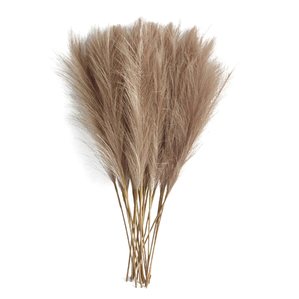 Lot de 6 Plumes de Herbe de Pampa Artificielle - Décoration Florale pour Maison, Mariage, Noël & DIY