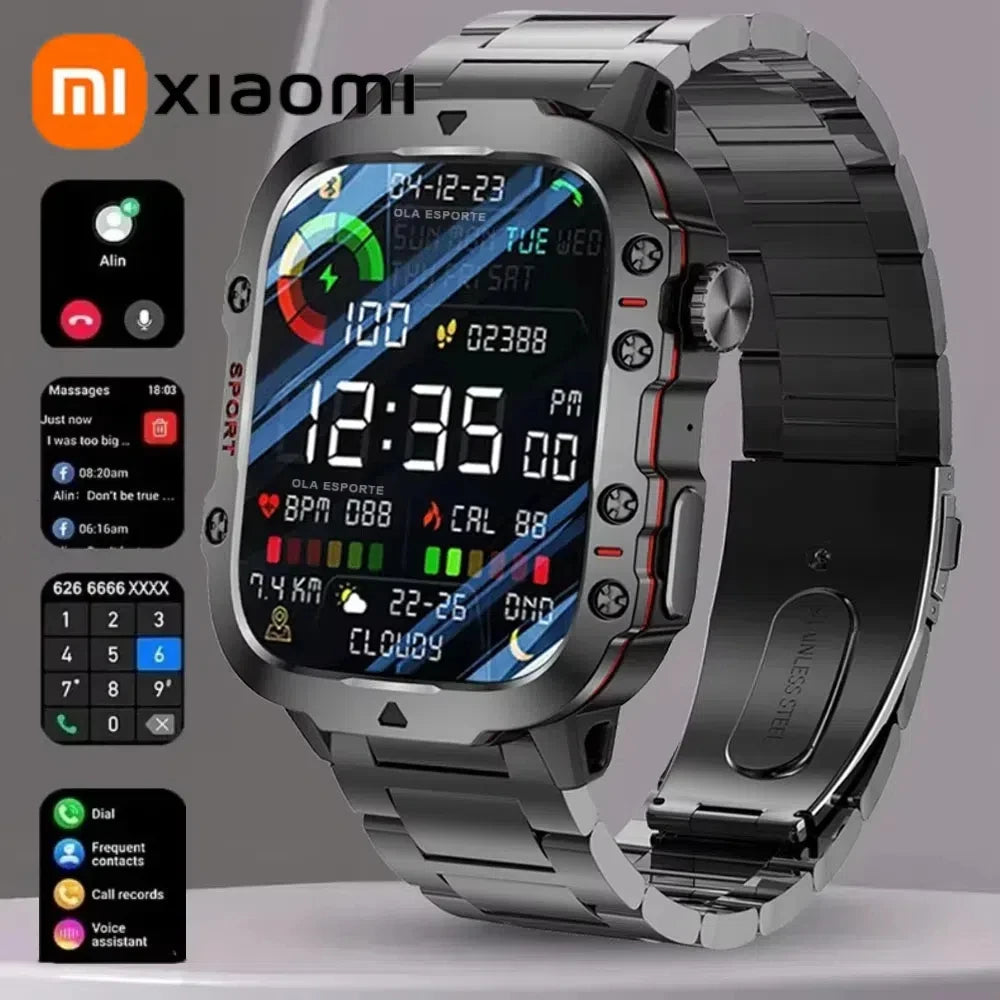 Xiaomi Mijia Military Smartwatch - Montre Connectée Sport Homme, IP68 5ATM, Fitness Tracker, Santé & Appels Bluetooth, 1.81"