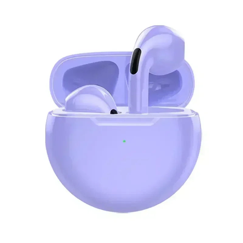Écouteurs Sans Fil Pro 6 TWS - Bluetooth, Réduction de Bruit, Micro Intégré, Compatibles iPhone & Android