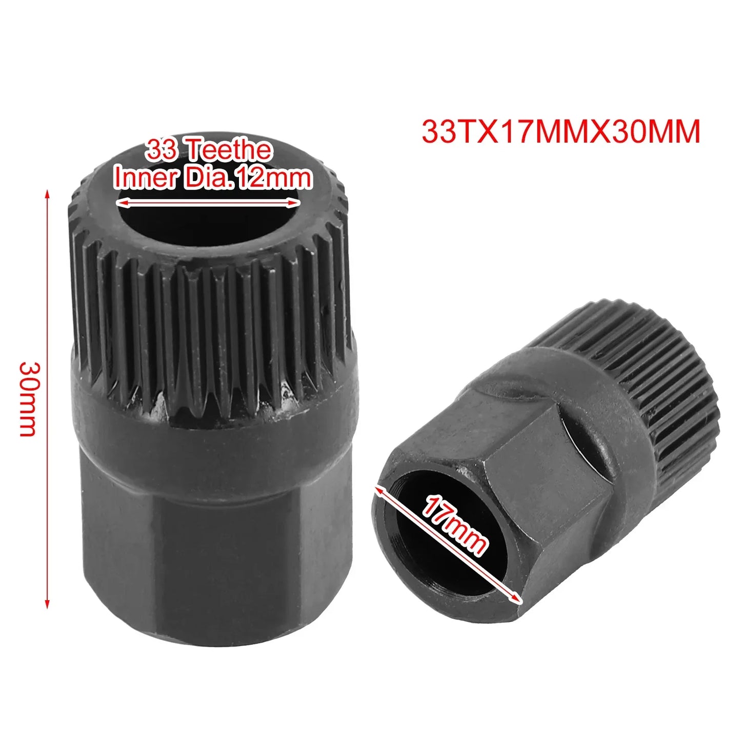 Outil d’Extraction de Poulie – 33 Dents, Compatible Alternateur & Poulies de Courroie en V