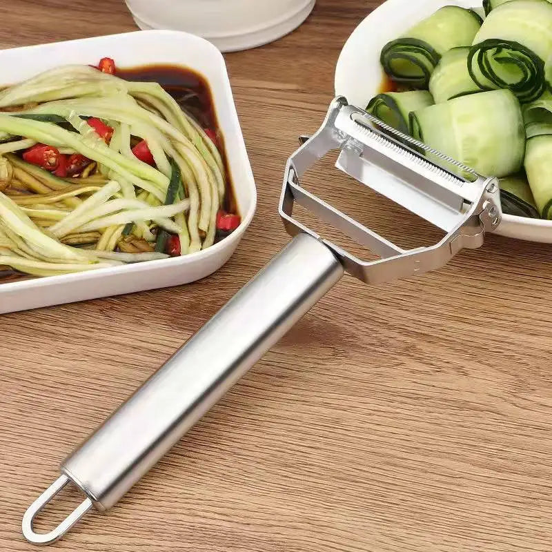 Éplucheur de Cuisine Multifonction – Acier Inoxydable, Durable et Polyvalent