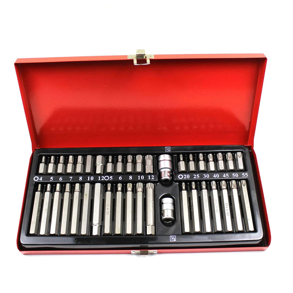 Kit Douilles Torx & Hex 40 Pièces – Outils de Réparation Auto et Mécanique !