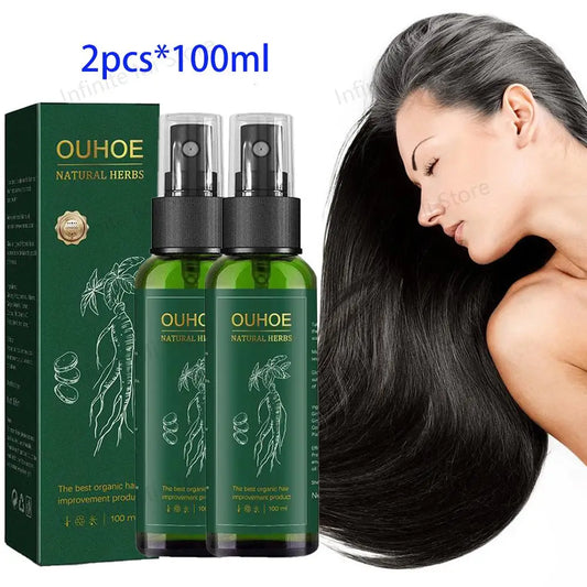 Sérum Capillaire au Ginseng – 2x100ml, Nourrit le Cuir Chevelu, Renforce et Répare les Cheveux