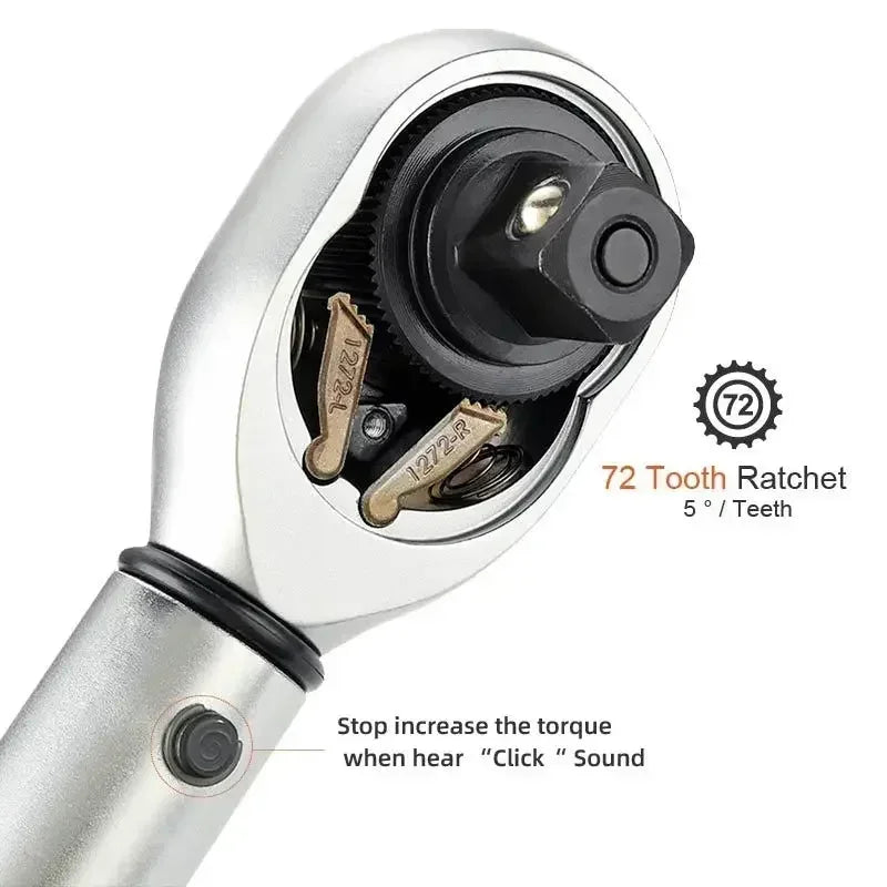 Clé Dynamométrique 5-60N.m – 3/8" Carré, Haute Précision ±3%