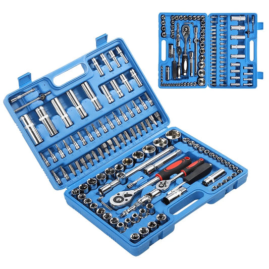 Coffret Clés à Cliquet & Douilles 108 Pièces – Outils de Réparation Auto & Bricolage !