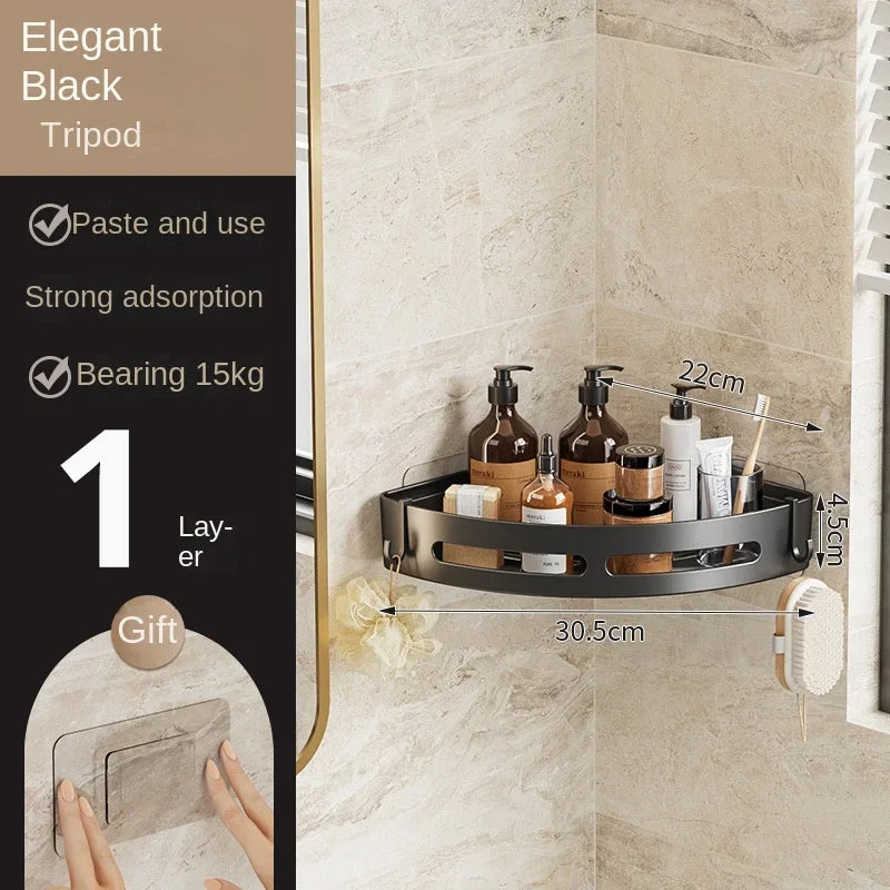 Étagère de Douche Sans Perçage - Rangement pour Shampoing, Serviettes & Accessoires de Salle de Bain