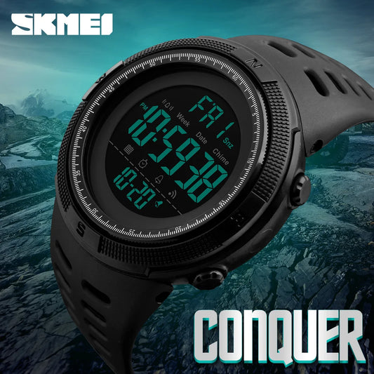Montre Sport Homme SKMEI – Étanche, LED, Multifonction