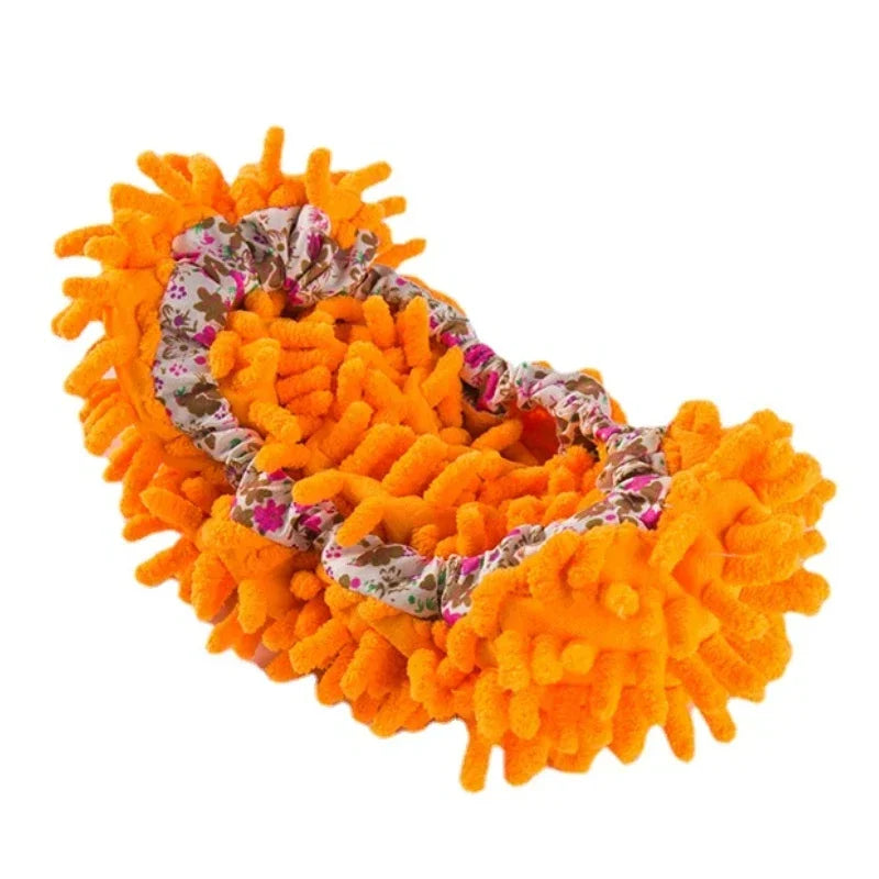 Chaussons de Nettoyage Microfibre - Chaussons Multifonctions pour Sol, Lavables & Réutilisables, Idéal pour un Nettoyage Sans Effort