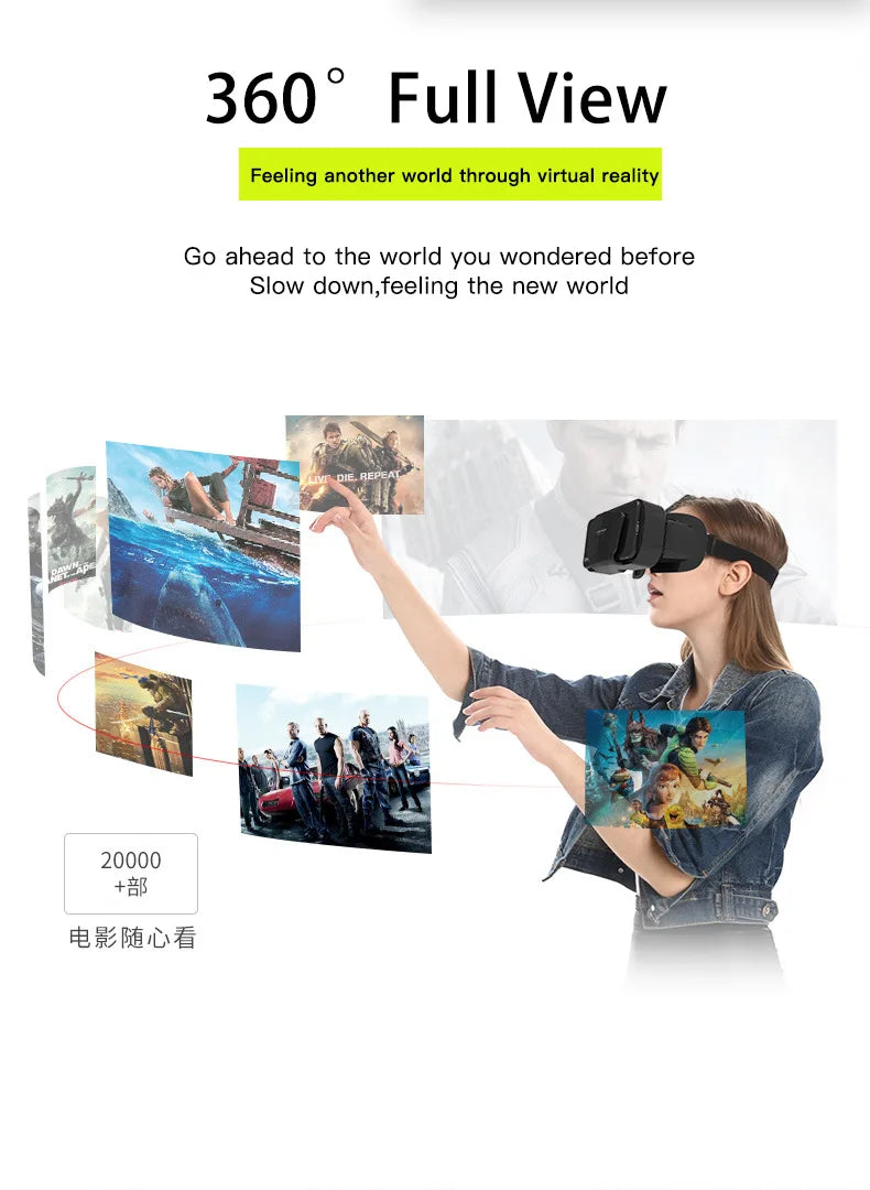Casque de Réalité Virtuelle VR - Lunettes 3D pour Smartphones, Expérience Immersive pour Jeux & Vidéos