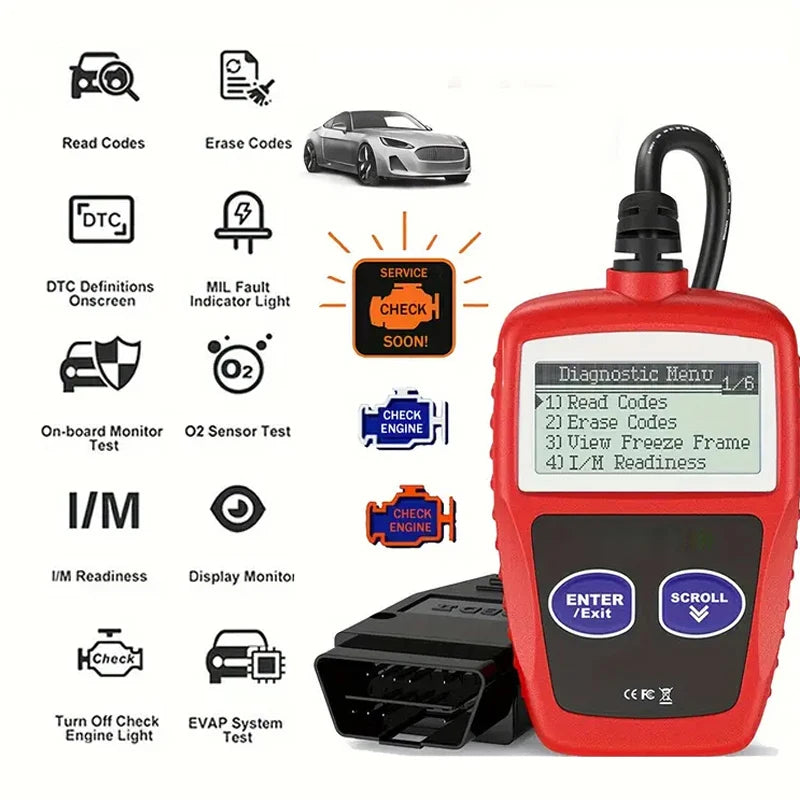 Outil de Diagnostic Automobile OBD2 - Scanner Universel pour Codes d'Erreur et Réinitialisation