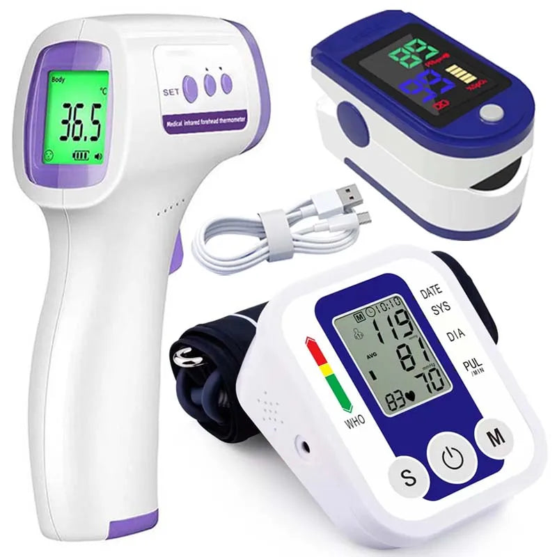 Tensiomètre Électronique de Bras - Moniteur de Pression Artérielle, Fréquence Cardiaque & Pouls, Automatique & Médical