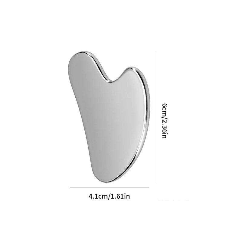 Gua Sha en Acier Inoxydable – Massage Visage, Cou & Corps