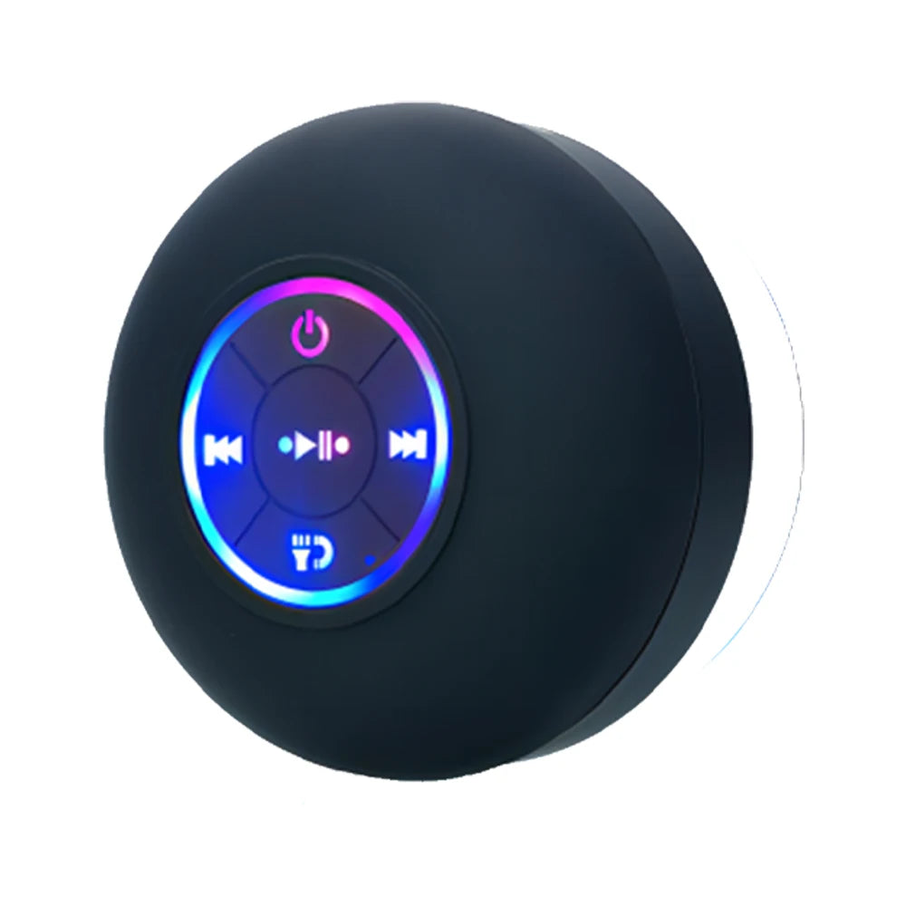 Enceinte Bluetooth Portable Étanche IPX4 - LED, Ventouse Puissante, Son Stéréo Mini, Idéale pour Douche & Extérieur