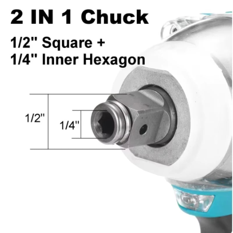 Makita DTW600 - Clé à Chocs Sans Fil 18V, 1/2", Moteur Brushless, 3100 IPM, Outil de Réparation Véhicule & Bricolage