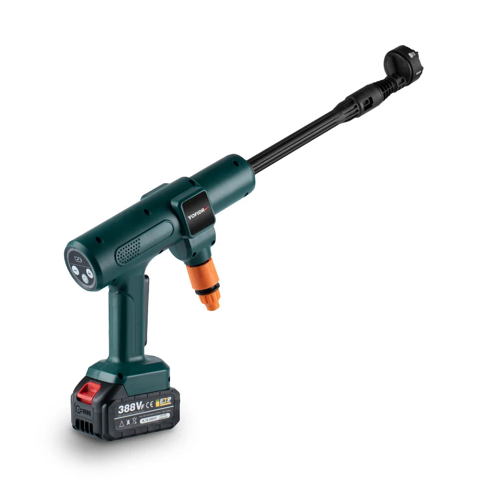 YOFIDRA Nettoyeur Haute Pression 200 Bar - 3500W, Moteur Brushless, Pistolet Pulvérisateur 6-en-1, Compatible Batterie Makita 18V