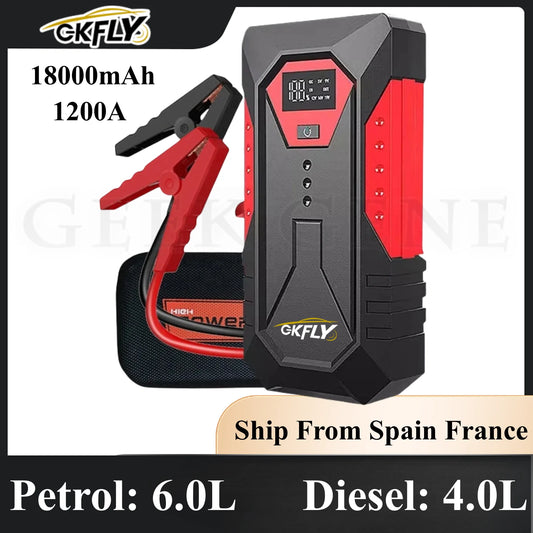 GKFLY 18000mAh Booster de Batterie – Démarreur de Voiture & Power Bank Portable !