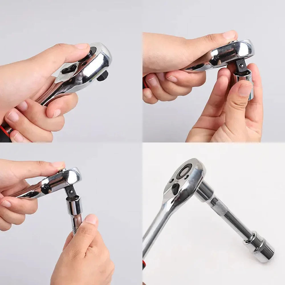 Kit de Douilles à Cliquet 12 Pièces – Outil Indispensable pour la Réparation Auto & Bricolage