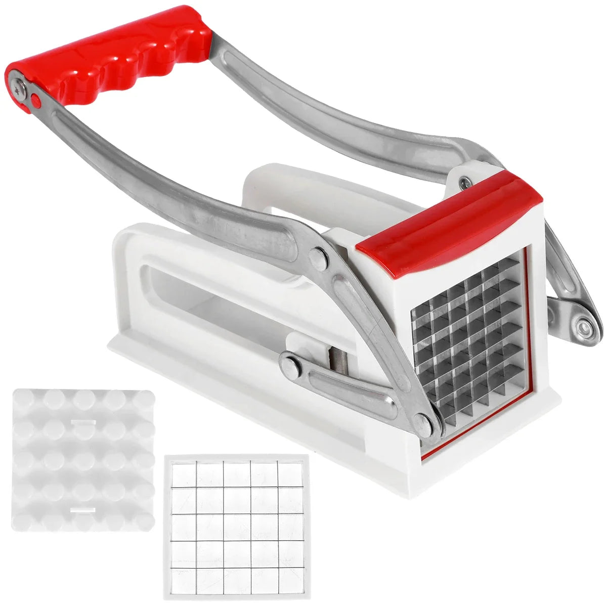 Coupe-Frites en Acier Inoxydable – Lames 25/49 Trous, Découpe Rapide