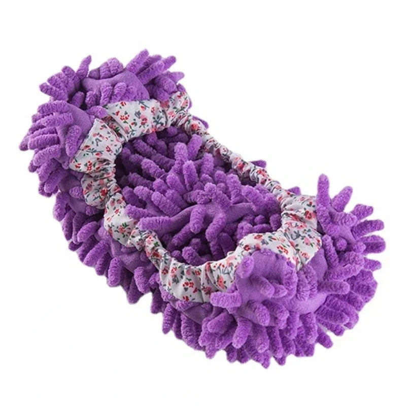 Chaussons de Nettoyage Microfibre - Chaussons Multifonctions pour Sol, Lavables & Réutilisables, Idéal pour un Nettoyage Sans Effort